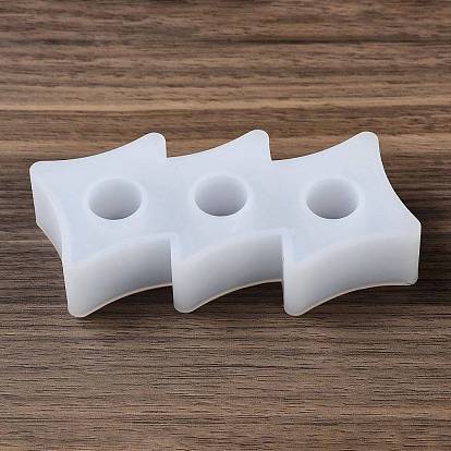 DIY Candlesticks Silicone Molds, for Candle Making, White