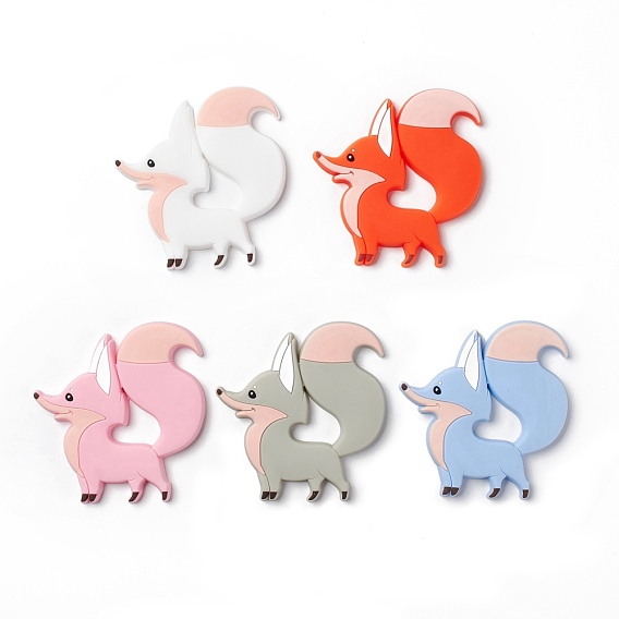 Food Grade Eco-Friendly Silicone Beads, Fox