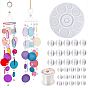 Wind Chime Making Kit, Including Silicone Pendant Mold, Beads, Crystal Thread