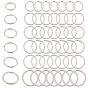 48Pcs 6 Sizes 304 Stainless Steel Split Key Rings