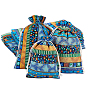 20Pcs 3 Styles National Style Cloth Storage Bag, Drawstring Bag, Rectangle, for Candy Gift Bags