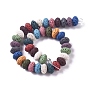 Natural Lava Rock Beads Strands, Dyed, Rondelle