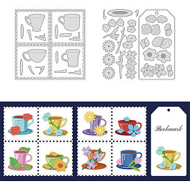 Трафареты для резки штампов из углеродистой стали в стиле ретро, для diy scrapbooking, Фотоальбом, декоративная бумага для тиснения, цвет нержавеющей стали, чашки чая