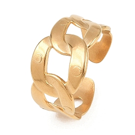 Ионное покрытие (ip) 304 манжетное кольцо в форме цепочки из нержавеющей стали для женщин