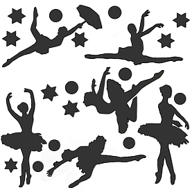 Mirror Acrylic Self Adhesive Wall Decorative, Ballet Girl