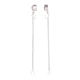 Creative Star Earring Strap, Cuff Earring with Long Tassel, Bluetooth Headset Anti-lost Earrings