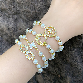 Moon Butterfly Pearl Bracelet - Unique European Style Jewelry (BRC03)