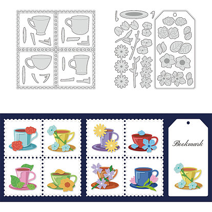 Трафареты для резки штампов из углеродистой стали в стиле ретро, для diy scrapbooking, Фотоальбом, декоративная бумага для тиснения, цвет нержавеющей стали, чашки чая