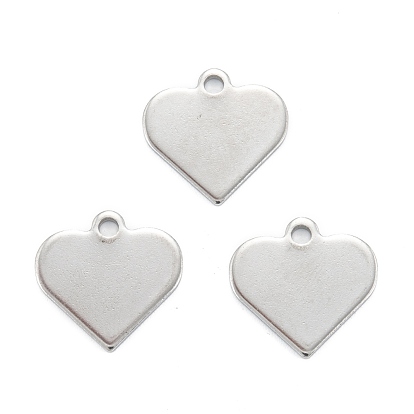 304 Stainless Steel Pendants, Heart