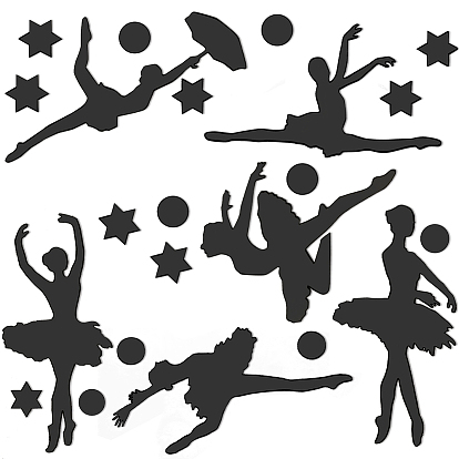 Mirror Acrylic Self Adhesive Wall Decorative, Ballet Girl