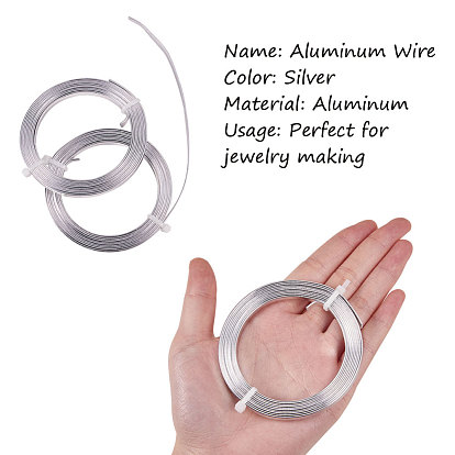 Fil d'aluminium, fil d'artisanat en métal pliable, fil d'artisanat plat, fil de bande de lunette pour la fabrication de bijoux cabochons