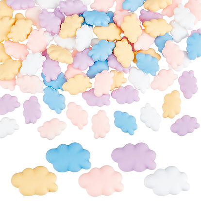 80 шт. Кабошоны из непрозрачной смолы, облако