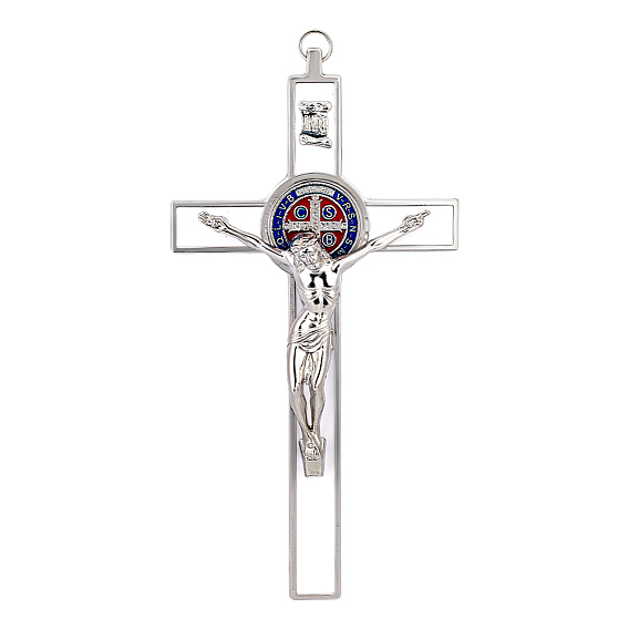 Zinklegierung Emaille große Anhänger, Kruzifix-Kreuz-Anhänger