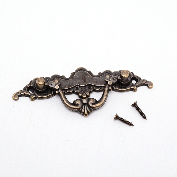 Ручка из цинкового сплава, аксессуары для шкатулки, цветок