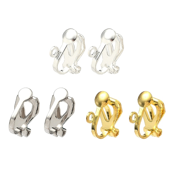 Латунные серьги с клипсами, долговечный, стойки покрытие