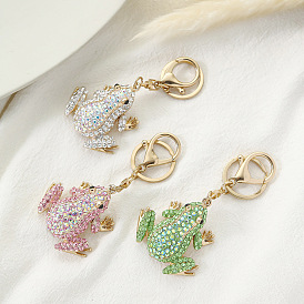 Frog Pendant Diamond Pendant Animal Cute Keychain Metal Creative Small Gift
