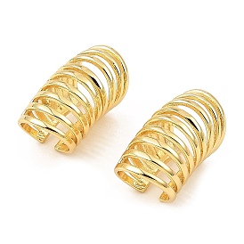 Rack Plating Brass Splite Cuff Earrings, Climber Wrap Around Non Piercing Earrings for Women, Cadmium Free & Lead Free