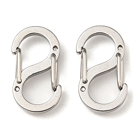 304 Stainless Steel Double Gated Carabiner S-Hook Clasps