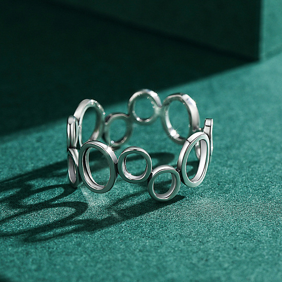 Овальное кольцо 925 серебряные кольца для женщин, родий