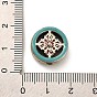 Zinc Alloy Beads, with Enamel, Antique Silver, Flat Round with Cross