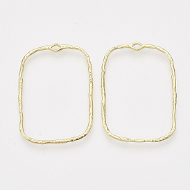 Подвесные подвески из сплава, для diy уф смолы, эпоксидная смола, Прессованные цветочные украшения, прямоугольные