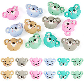 12 шт 6 цвета силиконовые бусины, коала