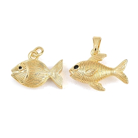 Латунные подвески, с эмалью, рыбы прелести, без кадмия и без свинца