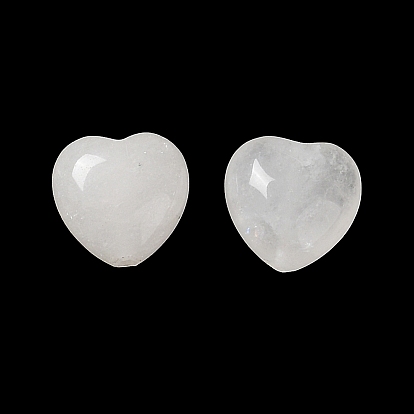 Natural Quartz Crystal Beads, Heart