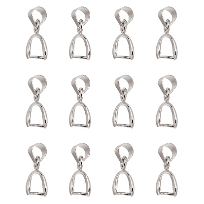 Класс латунный залог щепотки льда для изготовления кулона, без кадмия, без никеля и без свинца, 15x6x3 мм, отверстие : 4.5x4 мм, штифты : 1 мм