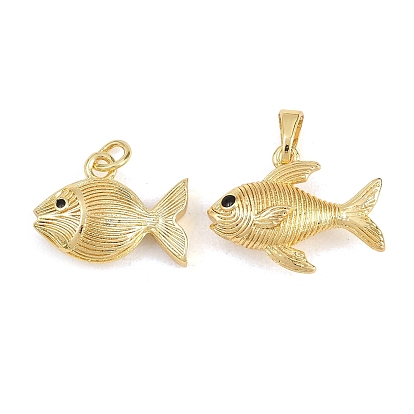 Латунные подвески, с эмалью, рыбы прелести, без кадмия и без свинца