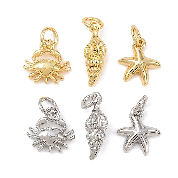 Латунь прелести, с целью перехода в кольце, морская тема