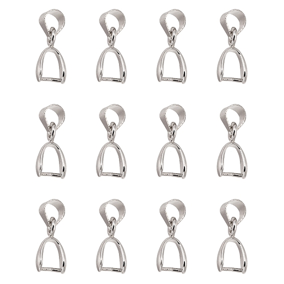 Класс латунный залог щепотки льда для изготовления кулона, без кадмия, без никеля и без свинца, 15x6x3 мм, отверстие : 4.5x4 мм, штифты : 1 мм