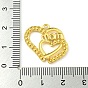 Ion Plating(IP) Real 18K Gold Plated 304 Stainless Steel Rhinestone Pendants, Heart with Word Mom Charms, for Mother's Day
