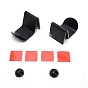 Arrylic Earphone Display Stands Set, with Glue Stickers & Adhesive Holder, Wall-mounted