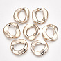 UV Plating ABS Plastic Linking Rings, Quick Link Connectors, For Curb Chains Making, Unwelded, Twist