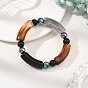 Opaque Acrylic Tube Beaded Stretch Bracelets