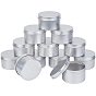 Round Aluminium Tin Cans, Aluminium Jar, Storage Containers for Cosmetic, Candles, Candies, with Screw Top Lid