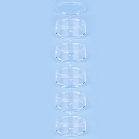 Conteneurs de perle plastique, ronde, 5 flacons