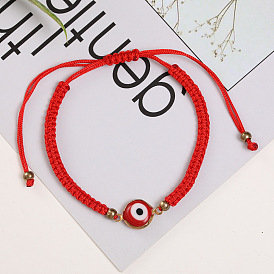 Adjustable Blue Eye Bracelet - Handmade Demon Eye Charm Fashion Jewelry