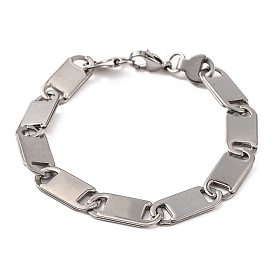 304 Stainless Steel Mariner Link Chain Bracelets, with 201 Stainless Steeel Findings