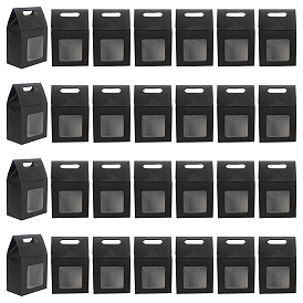 Прямоугольные подарочные коробки для хранения бумаги с прозрачным окном, подарочный упаковочный футляр для принадлежностей для свадебной вечеринки