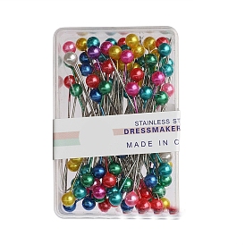 Pearlized Plastic Round End Head Pins, Dressmaker Pins, Sewing Pin for DIY Sewing Crafts