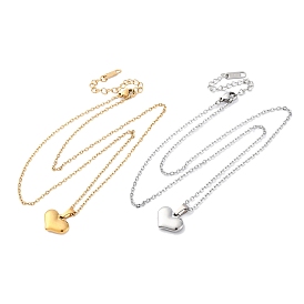 Сердце 304 из нержавеющей стали кулон ожерелья, ионное покрытие (ip)