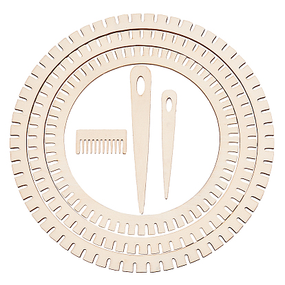 Наборы деревянных круговых ткацких станков в форме шестерни, с гребешком и каплевидными иглами