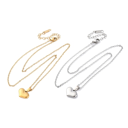 Сердце 304 из нержавеющей стали кулон ожерелья, ионное покрытие (ip)