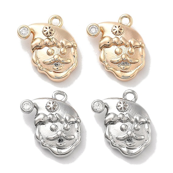 Латунные микро проложить кубического циркония подвески, без кадмия, без никеля и без свинца, талисманы деда мороза