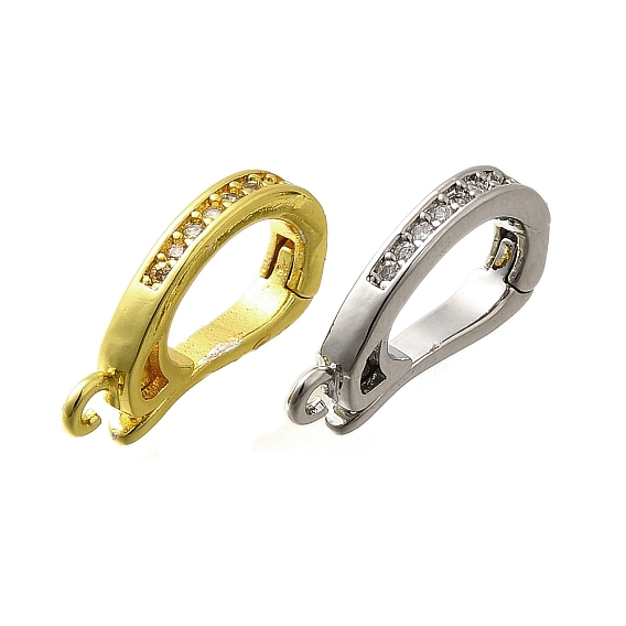 Латунное микропейв, прозрачный кубический цирконий, складные застежки, долговечный