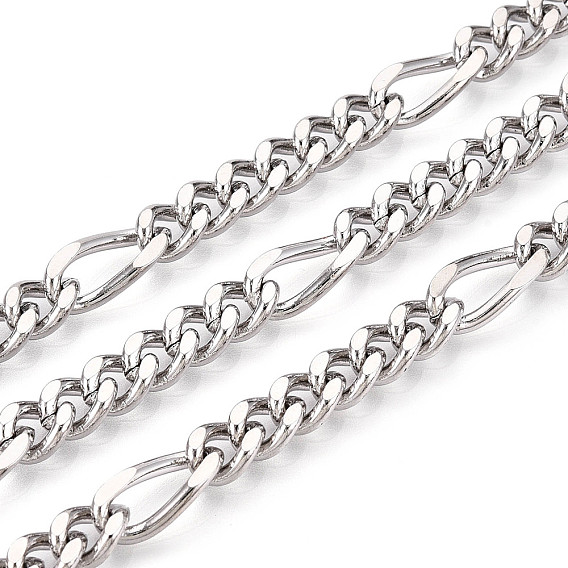 Латунь Figaro цепи, несварные, с катушкой