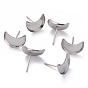 304 Stainless Steel Stud Earring Settings, Moon