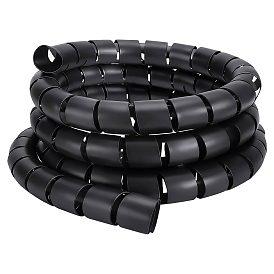 Gaine spiralée en plastique pour câble métallique, protection de tuyau avec clips